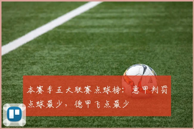 本赛季五大联赛点球榜：意甲判罚点球最少，德甲飞点最少